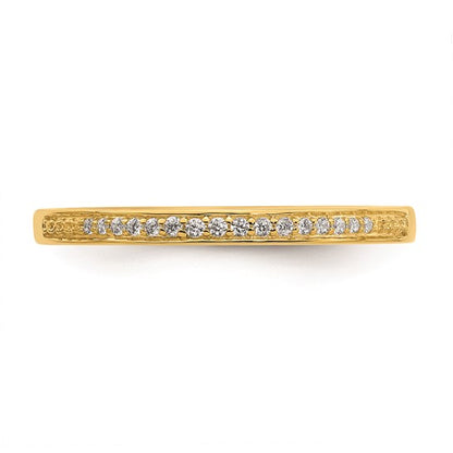 10k Yellow Gold 1/15 carat Diamond Complete Wedding Band