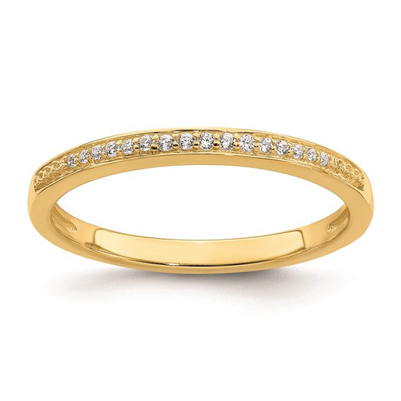 10k Yellow Gold 1/15 carat Diamond Complete Wedding Band