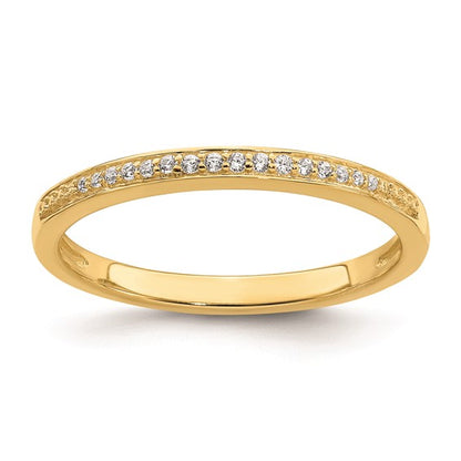 10k Yellow Gold 1/15 carat Diamond Complete Wedding Band