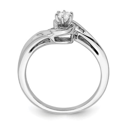 14K White Gold Lab Grown Diamond VS/SI GH, By-Pass Engagement Ring