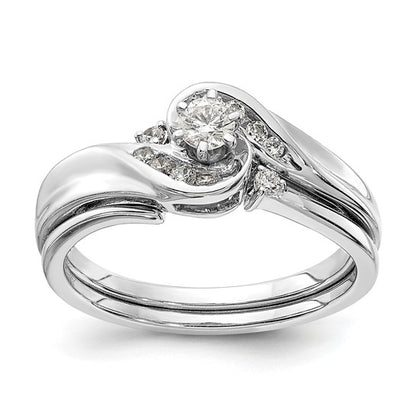 14K White Gold Lab Grown Diamond VS/SI GH, By-Pass Engagement Ring