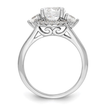 14K White Gold Lab Grown Diamond VS/SI GH, Semi-mount Engagement Rin