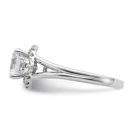 14K White Gold Lab Grown Diamond VS/SI GH, Semi-mount Engagement Rin