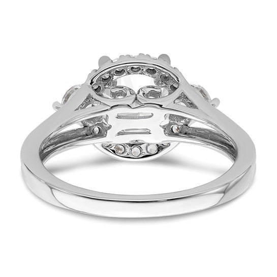 14K White Gold Lab Grown Diamond VS/SI GH, Semi-mount Engagement Rin