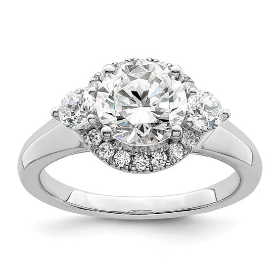 14K White Gold Lab Grown Diamond VS/SI GH, Semi-mount Engagement Rin