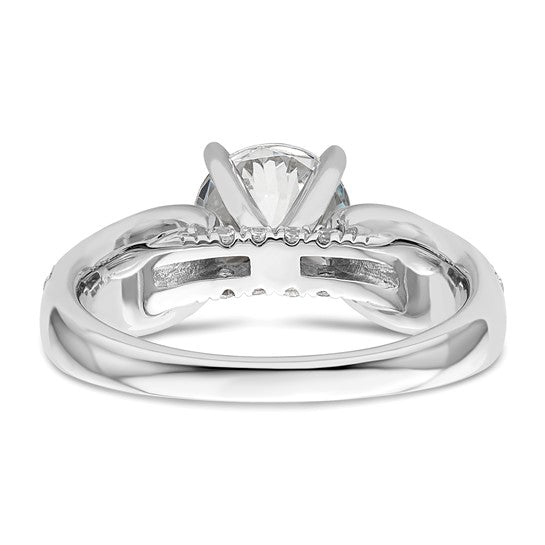 14K White Gold Lab Grown Diamond VS/SI GH, Semi-mount Engagement Rin