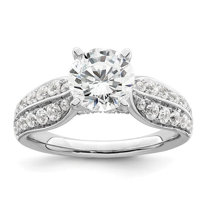 14K White Gold Lab Grown Diamond VS/SI GH, Semi-mount Engagement Rin