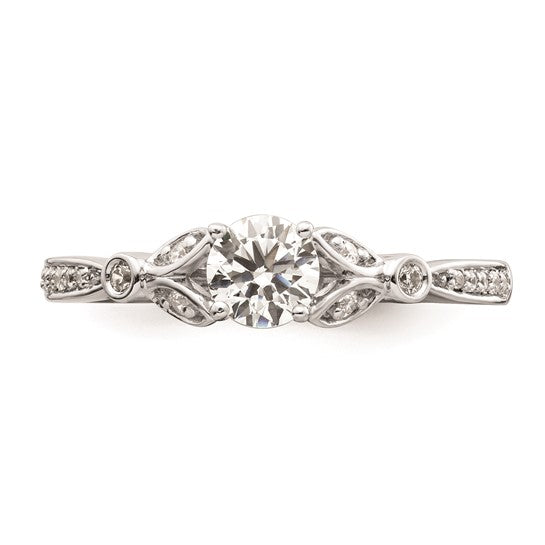 14K White Gold Vintage 1/2 carat Complete Diamond Engagement Ring