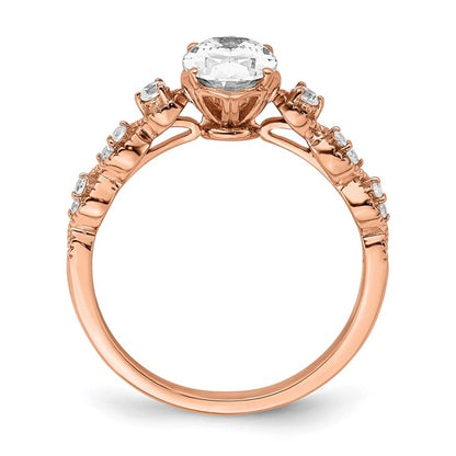 14K Rose Gold Lab Grown Diamond Semi-Mount Engagement Ring