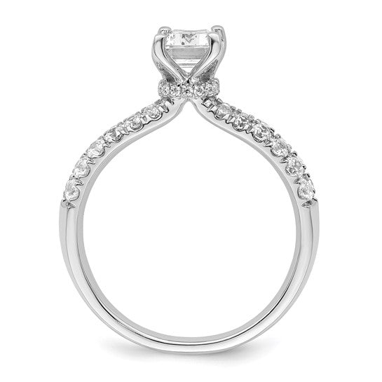 14K White Gold Lab Grown Diamond VS/SI GH, Semi-Mount Eng. Ring