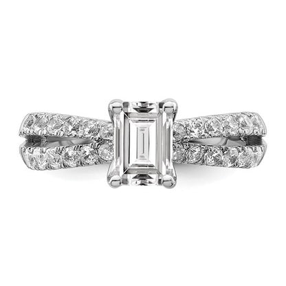 14K White Gold Lab Grown Diamond VS/SI GH, Semi-Mount Eng. Ring