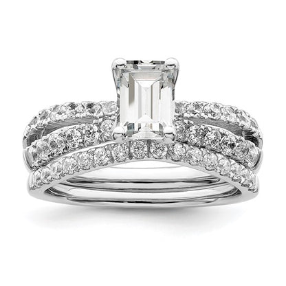 14K White Gold Lab Grown Diamond VS/SI GH, Semi-Mount Eng. Ring