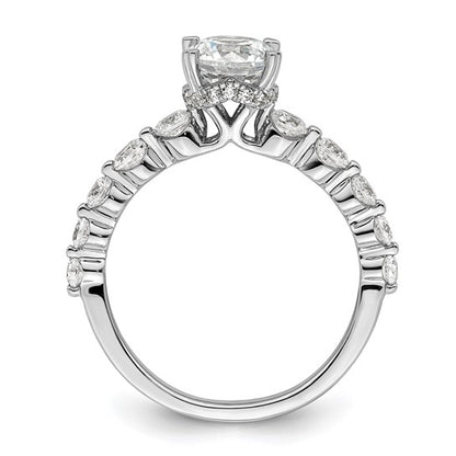 14K White Gold Lab Grown Diamond VS/SI GH, Semi-mount Eng Ring