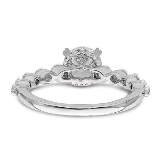 14K White Gold Lab Grown Diamond VS/SI GH, Semi-mount Eng Ring