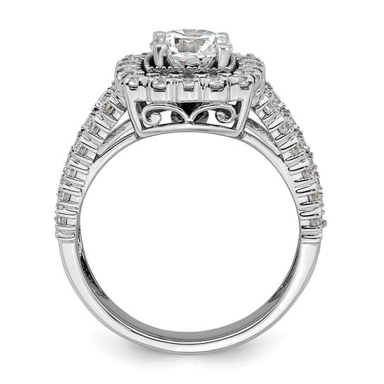 14K White Gold Lab Grown Diamond VS/SI GH, Semi-mount Engagement Rin