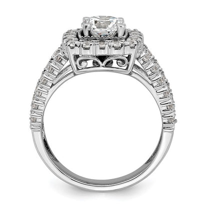 14K White Gold Lab Grown Diamond VS/SI GH, Semi-mount Engagement Rin