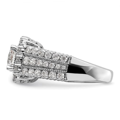 14K White Gold Lab Grown Diamond VS/SI GH, Semi-mount Engagement Rin