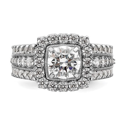 14K White Gold Lab Grown Diamond VS/SI GH, Semi-mount Engagement Rin