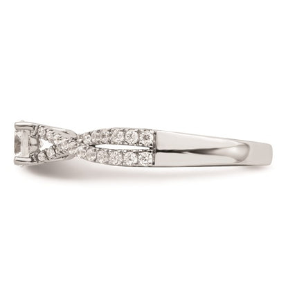 14k White Gold Criss-Cross 5/8 carat tw. Diamond Complete Engagement Ring