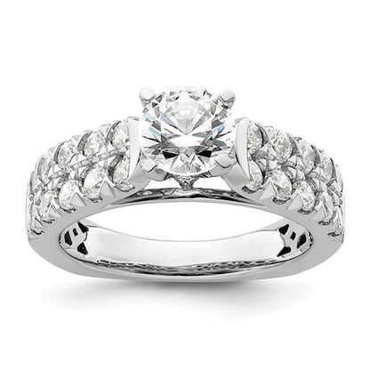 14K White Gold Lab Grown Diamond VS/SI GH, Semi-mount Engagement Rin