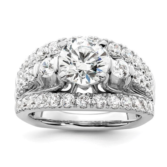 14K White Gold Lab Grown Diamond VS/SI GH, Semi-mount Engagement Rin