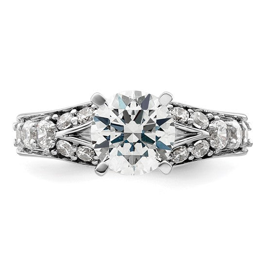 14K White Gold Lab Grown Diamond VS/SI GH, Semi-mount Engagement Rin