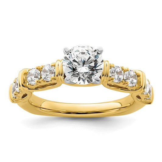 14K Lab Grown Diamond VS/SI GH,Semi-mount Engagement Ring