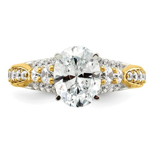 14K Lab Grown Diamond VS/SI GH, Semi-mount Engagement Ring