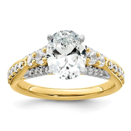 14K Lab Grown Diamond VS/SI GH, Semi-mount Engagement Ring