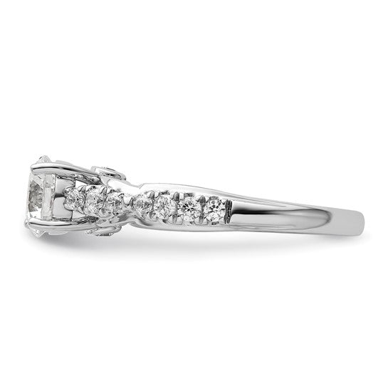 14K White Gold Lab Grown Diamond VS/SI GH, Semi-mount Engagement Rin