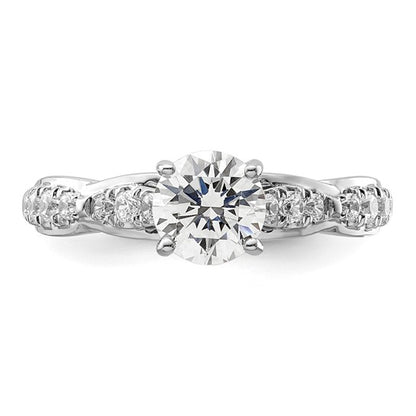 14K White Gold Lab Grown Diamond VS/SI GH, Semi-mount Engagement Rin