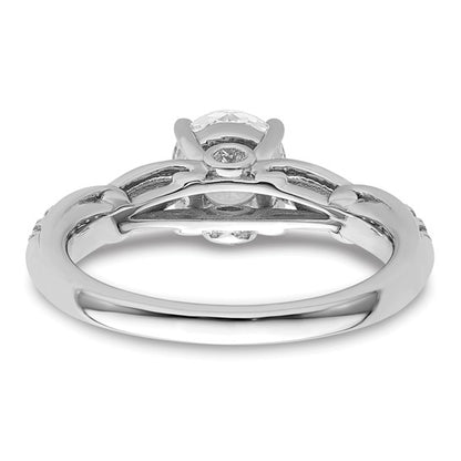 14K White Gold Lab Grown Diamond VS/SI GH, Semi-mount Engagement Rin