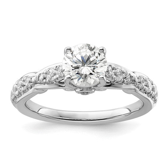 14K White Gold Lab Grown Diamond VS/SI GH, Semi-mount Engagement Rin