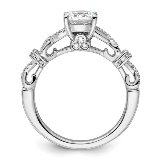 14K White Gold Lab Grown Diamond VS/SI GH, Semi-mount Engagement Rin