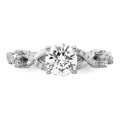 14K White Gold Lab Grown Diamond VS/SI GH, Semi-mount Engagement Rin