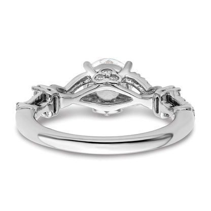 14K White Gold Lab Grown Diamond VS/SI GH, Semi-mount Engagement Rin