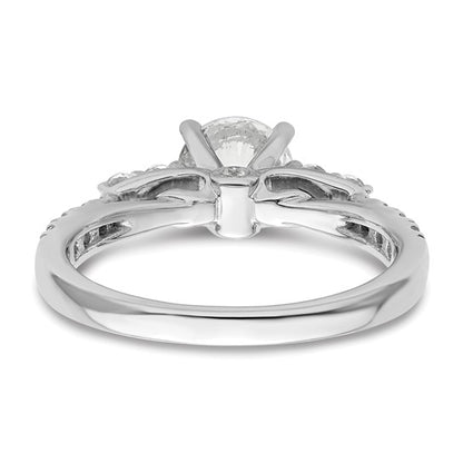 14K White Gold Lab Grown Diamond VS/SI GH, Semi-mount Engagement Rin