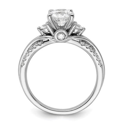 14K White Gold Lab Grown Diamond VS/SI GH, Semi-mount Engagement Rin