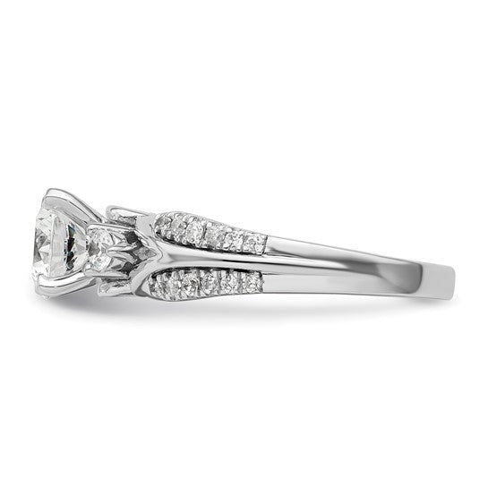 14K White Gold Lab Grown Diamond VS/SI GH, Semi-mount Engagement Rin