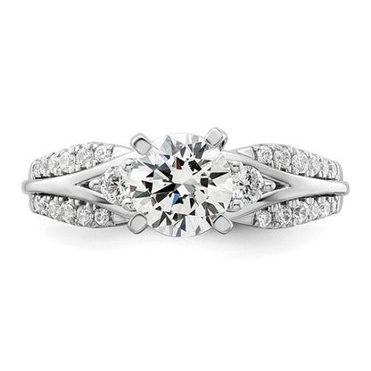 14K White Gold Lab Grown Diamond VS/SI GH, Semi-mount Engagement Rin