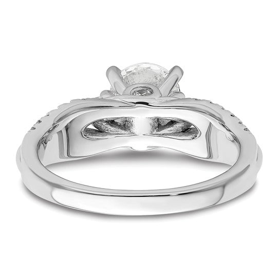 14K White Gold Lab Grown Diamond VS/SI GH, Semi-mount Engagement Rin