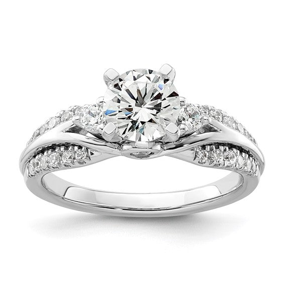 14K White Gold Lab Grown Diamond VS/SI GH, Semi-mount Engagement Rin