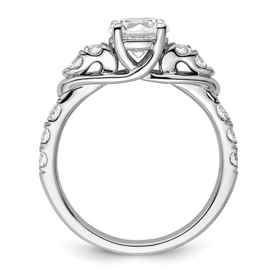 14K White Gold Lab Grown Diamond VS/SI GH, Semi-mount Engagement Rin