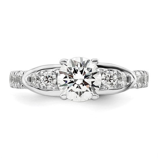 14K White Gold Lab Grown Diamond VS/SI GH, Semi-mount Engagement Rin