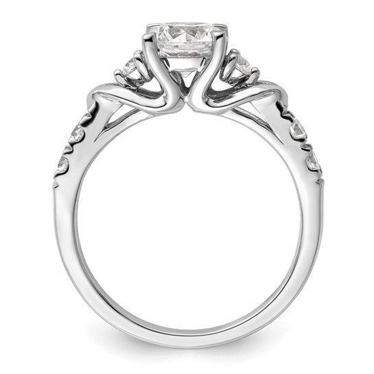 14K White Gold Lab Grown Diamond VS/SI GH, Semi-mount Engagement Rin