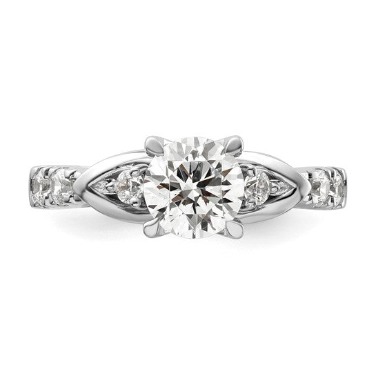 14K White Gold Lab Grown Diamond VS/SI GH, Semi-mount Engagement Rin