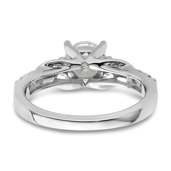 14K White Gold Lab Grown Diamond VS/SI GH, Semi-mount Engagement Rin