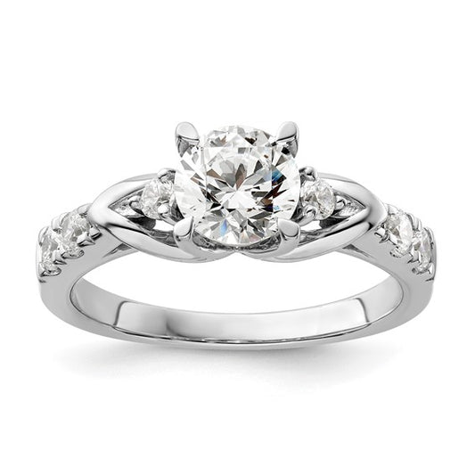 14K White Gold Lab Grown Diamond VS/SI GH, Semi-mount Engagement Rin