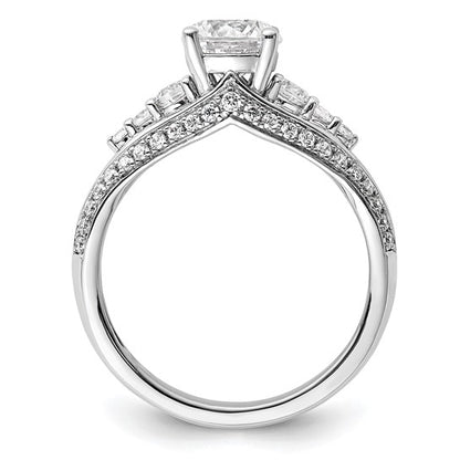 14K White Gold Lab Grown Diamond Semi-mount Engagement Ring