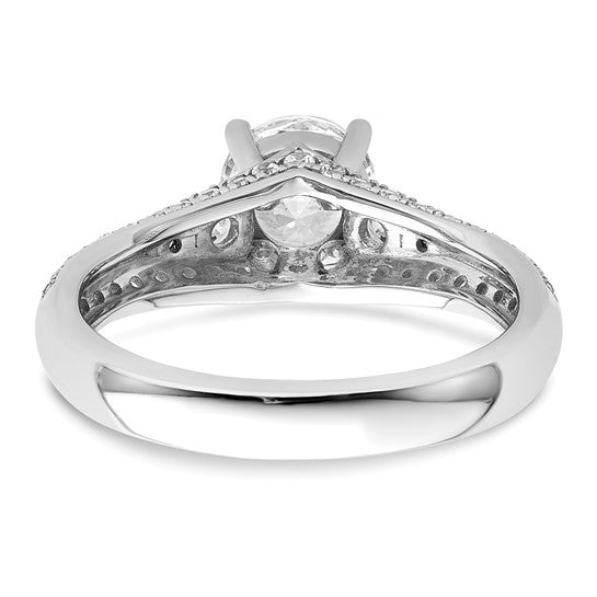 14K White Gold Lab Grown Diamond Semi-mount Engagement Ring